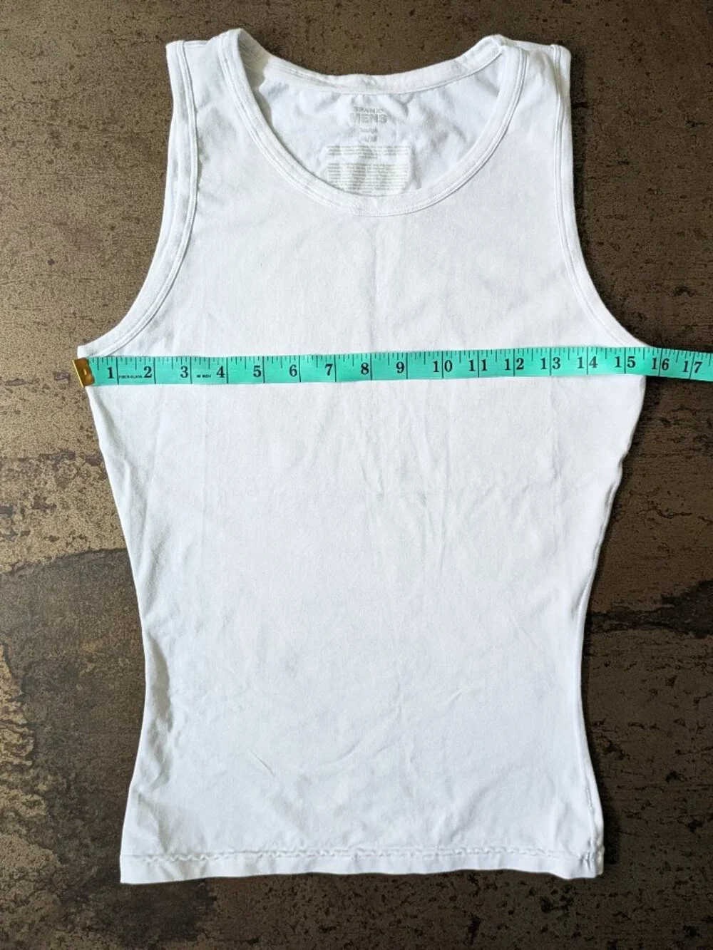 Spanx Men's Scult Cotton Spandex Tank, size S, bright white